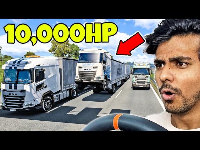 10,000HP TRUCK VS 3 FRIENDS in Euro Truck Simulator 2 | Cammus C12