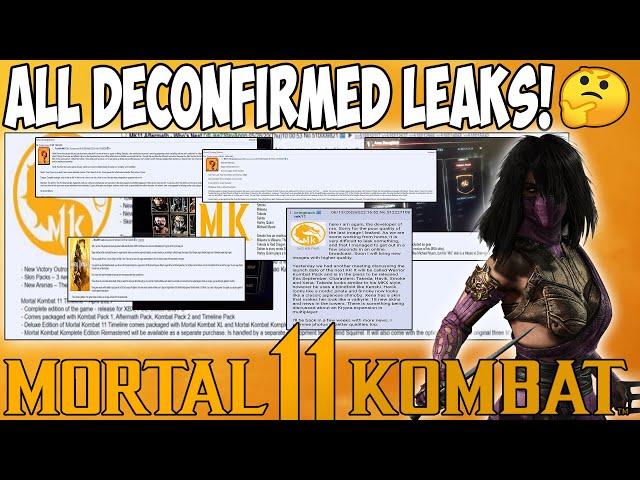 Mortal Kombat 11 - ALL DECONFIRMED LEAKS!