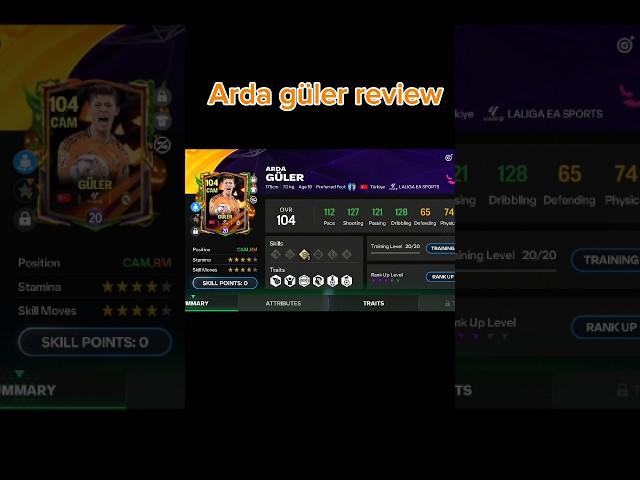 Arda güler review  #fcmobile #eafc #fifa #fifamobile #trending