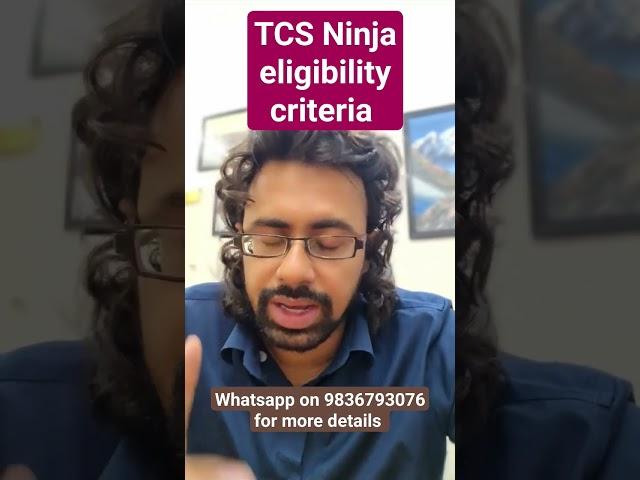 Eligibility criteria of TCS Ninja #preparation #competitive #students #job #career #shorts