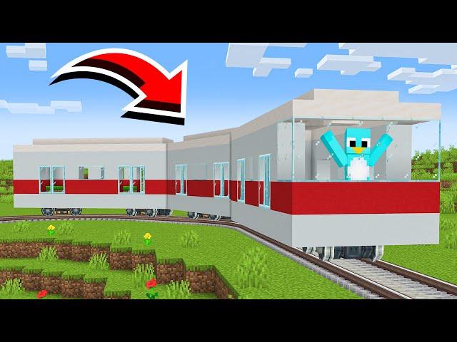 How to Build A Working Train House in Minecraft