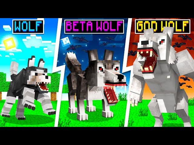 Upgrading BABY WOLF To GOD WEREWOLF in Minecraft