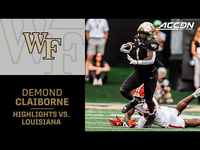 Wake Forest RB Demond Claiborne Highlights vs. Louisiana