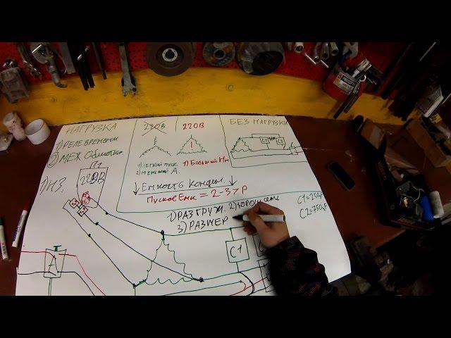 Подключение асинхронного двигателя 380 на 220 с пусковым конденсатором [PVS]