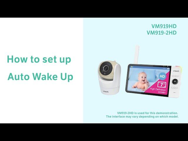 Set up Auto Wake Up - VTech VM919HD VM919-2HD