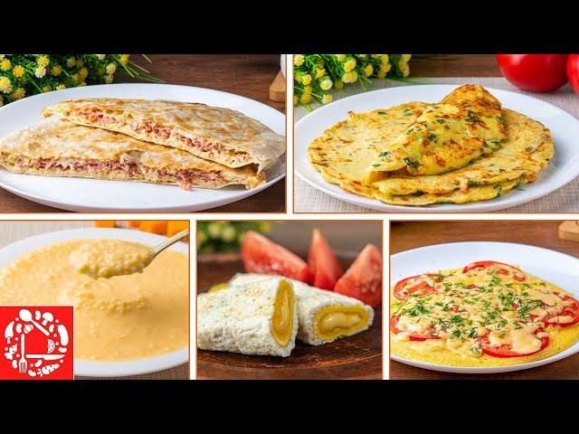 5 breakfasts for the lazy in 5 minutes! Delicious, quick breakfasts in a hurry! Breakfast recipe!