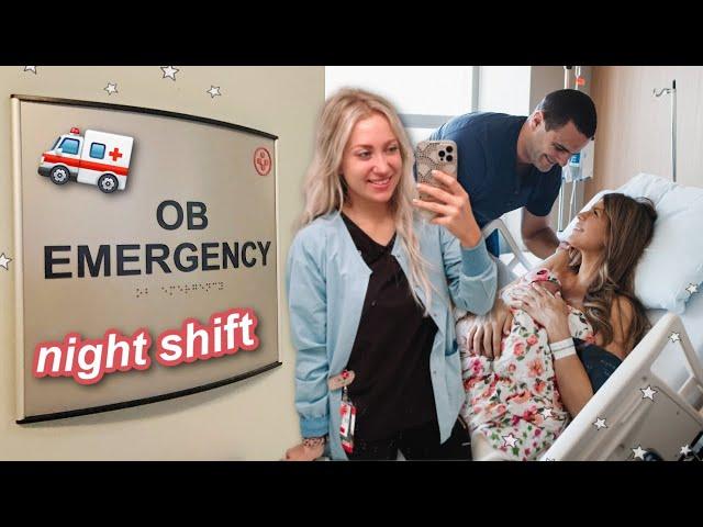 DAY IN THE LIFE OB TRIAGE EMERGENCY NURSE  | *BUSY 12 hour night shift*