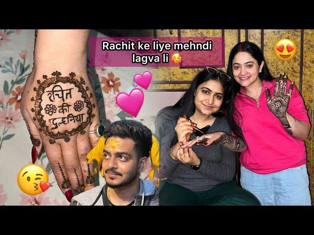 Rachit unromantic husband hai / maine Rachit ke naam ki mehndi lagvai but || Vlog || Sibbu Giri