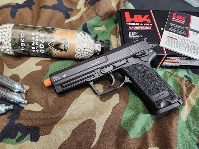 Officially licensed HK USP CO2 Full Blowback with Metal Slide : Elite Force Airsoft