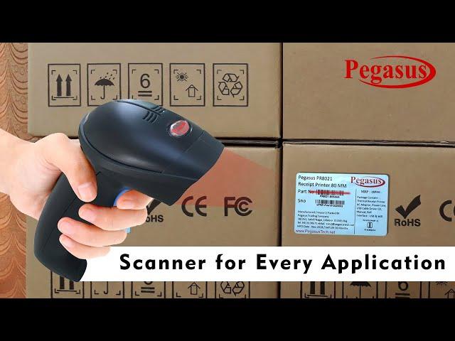 Pegasus PS1246 1D Laser Wireless Barcode Scanner