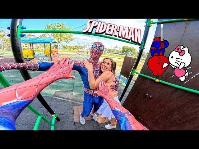 SPIDER-MAN TWINS CAN'T GET RID OF CRAZY GIRL IN LOVE ( Romantic ParkourPOV Funny)