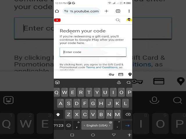 redeem code for youtube premium