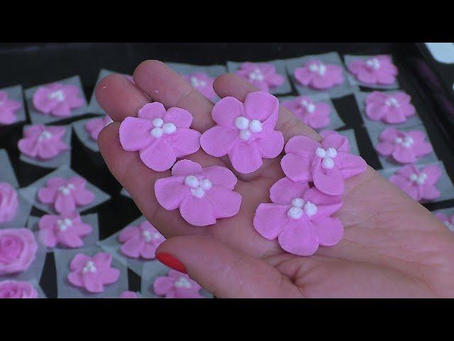 Как сделать розы из айсинга Цветы из айсинга Белковая глазурь  Royal Icing