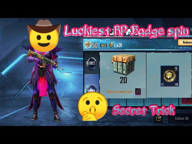 LUCKIEST M1 RP BADGE SPIN AND CRATE OPENING | PUBGMobile #REXBOOZ