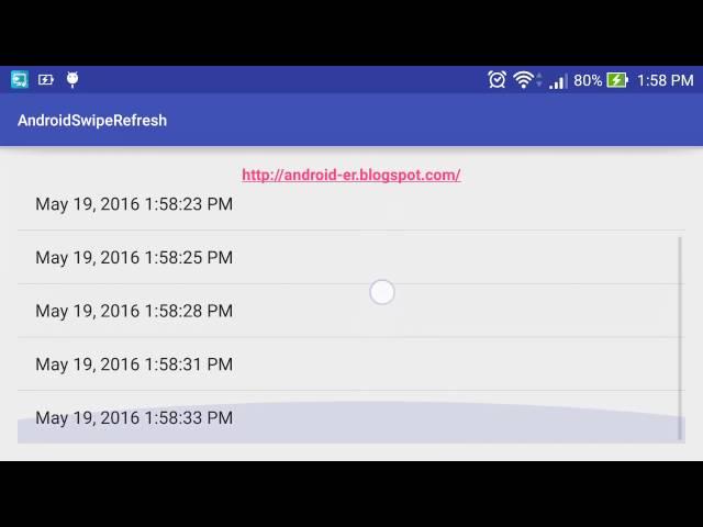 Swipe-to-Refresh ListView using SwipeRefreshLayout