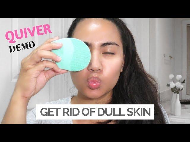 How To Get Rid Of Dull Skin using Quiver facial brush