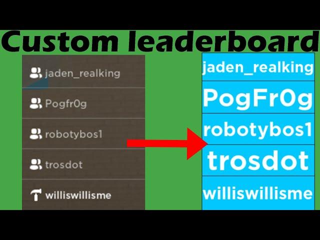 ROBLOX Studio | How to make a custom leaderboard