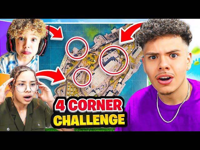 The 4 CORNER CHALLENGE WITH ROWDY ROGAN & MY SISTER