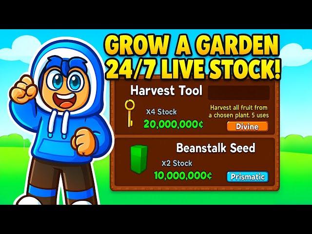 Live  | GROW A GARDEN STOCK! COSMETICS, EGGS & WEATHER! 24/7!