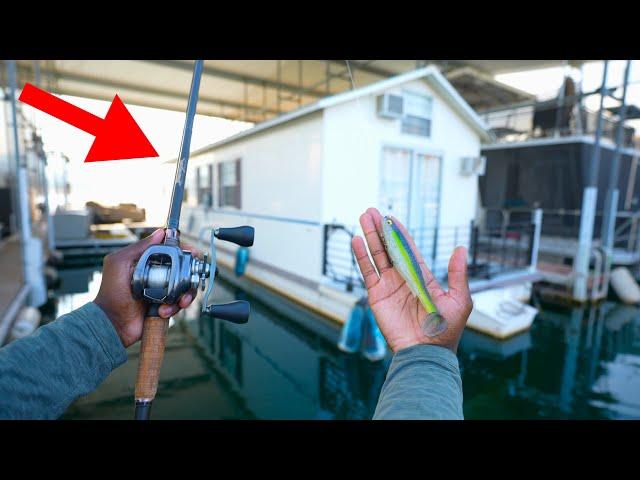 We Caught So Many Fish Under This Floating House!