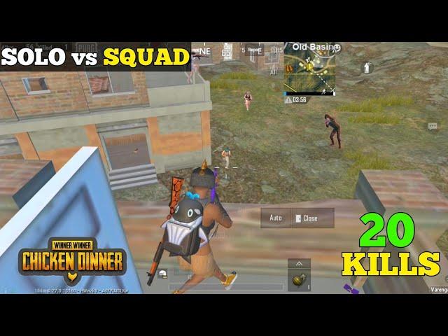 20 KILLSSOLO vs SQUAD FULL RUSH GAMEPLAY - PUBG MOBILE LITE