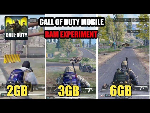 Call Of Duty Mobile RAM EXPERIMENT 2GB VS 3GB VS 4GB VS 6GB