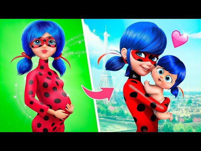 Ladybug e Cat Noir se Tornaram Pais / 30 Truques para Bonecas