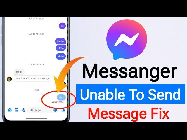 How to Fix Unable to send Message on Messenger Problem || Messenger Unable To Send message problem