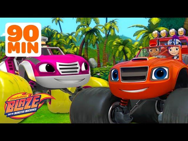 90 MINUTES of Monster Machine JUMPS, Transformations & Missions! | Blaze and the Monster Machines