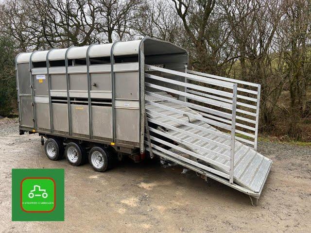 IFOR WILLIAMS 12' TRI AXLE LIVESTOCK NEW BRAKES SOLD BY www.catlowdycarriages.com