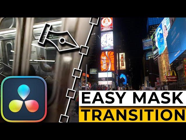 Quick EASY Mask Transition | How to Use Masking in DaVinci Resolve 18 Tutorial