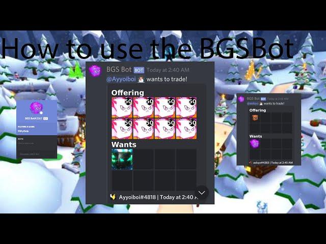 How to use the new BGS BOT in discord | Bubble Gum Simulator