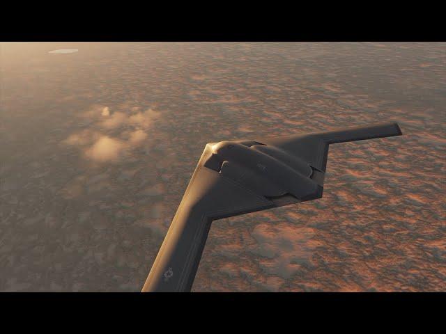 The new B-21 stealth bomber destroys Iran's nuclear facilities in one go.