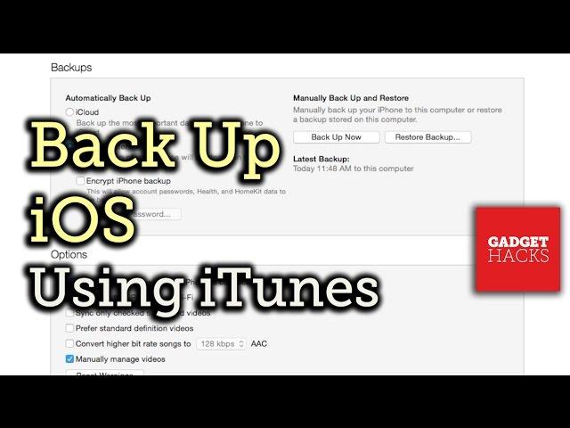Back Up & Restore Your iPad, iPhone, or iPod touch Using iTunes [How-To]