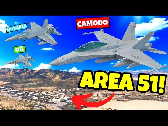 Three NOOB Pilots Visit AREA 51 in Microsoft Flight Simulator 24 Multiplayer!