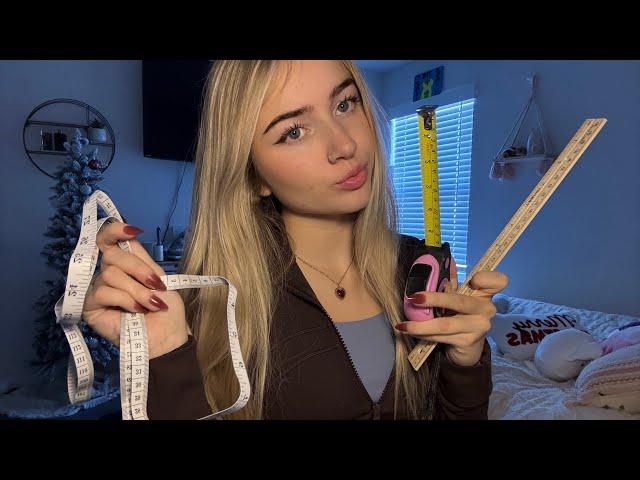 ASMR Measuring Your Perfect Proportions :D (fast and aggressive, up close, soft spoken, inaudible)