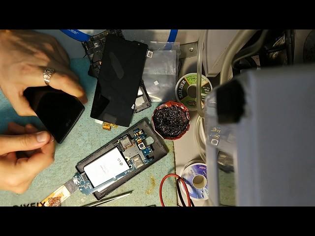 Replacing the display on the LG SPIRIT H422 gluing the LCD module
