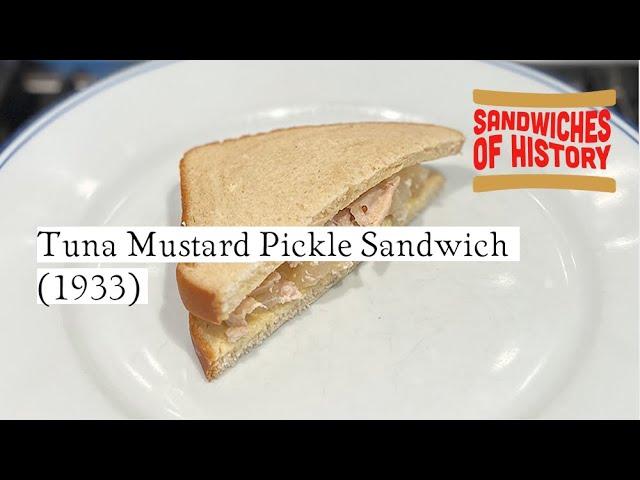Tuna Mustard Pickle Sandwich (1933) on Sandwiches of History⁣