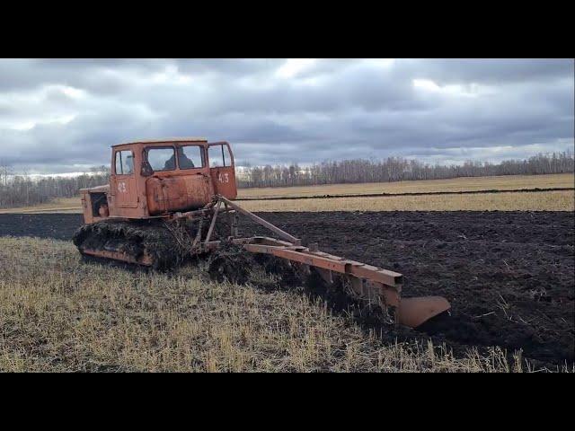 Тракторы Т-4 пашут поля! Soviet powerful T-4 tractors plow fields