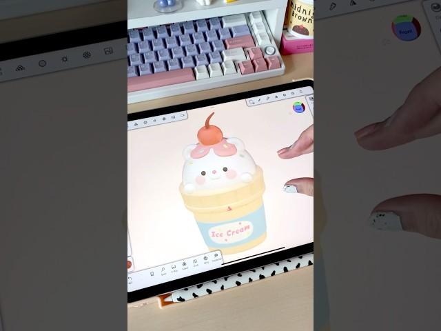 ᡣ ︠ 𓈒. .𓈒 ︡𐑠 | #3d #art #3dart #ipad #tutorial #nomadsculpt #icecream