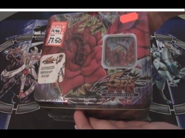 Yugioh Blackrose Dragon Tin Opening Hard to Find Older Tin