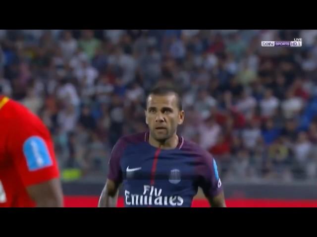 Фантастический дебютный гол Дани Алвеса за "ПСЖ" Daniel Alves free kick vs As Monaco 29.07.2017