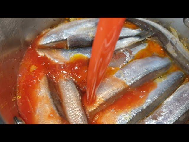 If you like capelin - cook according to this recipe - canned food in tomato sauce.