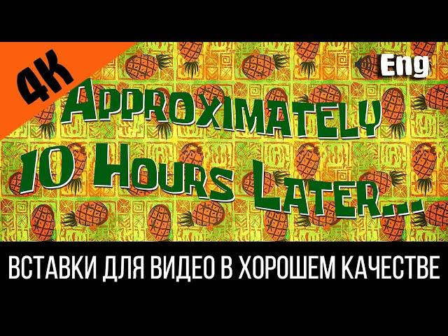 Approximately 10 hours later / Примерно 10 часов спустя | SpongeBob Timecard Вставка для видео