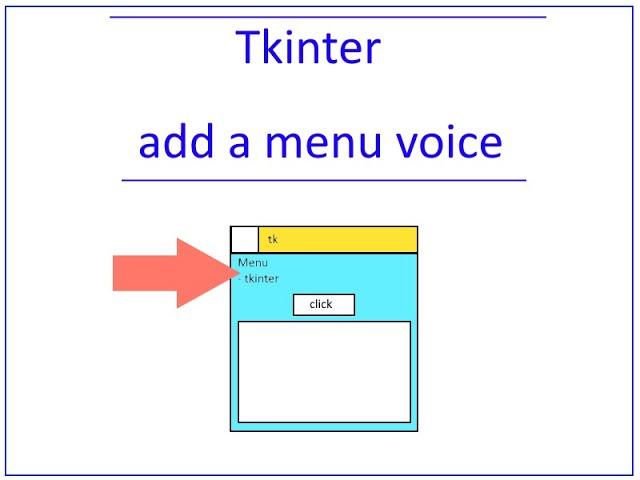 Add a menu with Tkinter