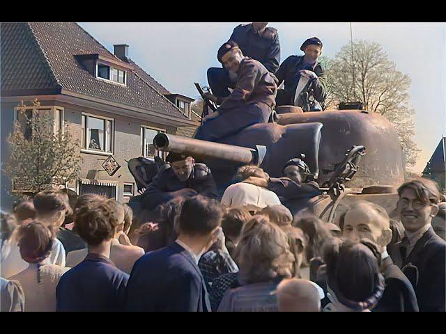 The liberation of the Dutch area of Apeldoorn in 1945 in color! De bevrijding rond Apeldoorn in 1945