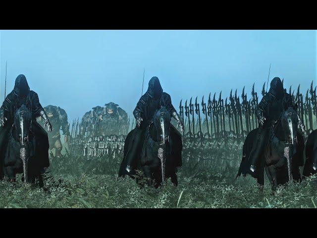 Mordor Vs Noldor Elves of Middle Earth  | 30,000 Unit Lord of the Rings Cinematic Battle