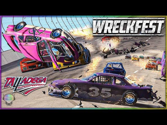 TALLADEGA THROWDOWN! [Pinball+Moon Gravity] | Wreckfest