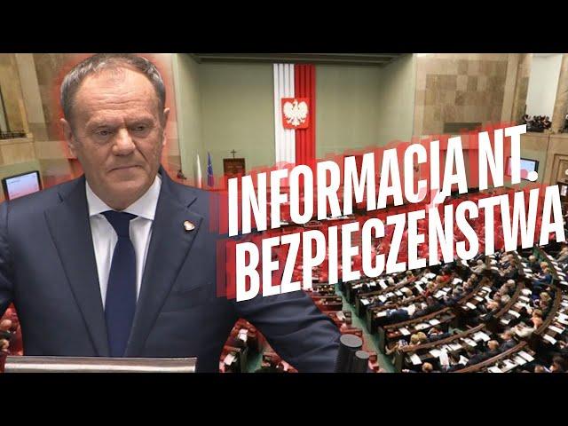 Donald Tusk - Informacja Premiera ws. bezpieczeństwa Polski