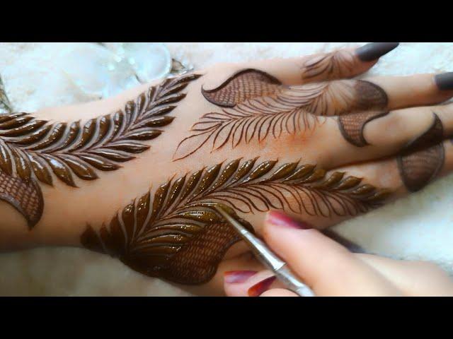 Latest Bold Dubai Leaves Mehndi Design 2024 | Step by Step Tutorial | Henna Fever